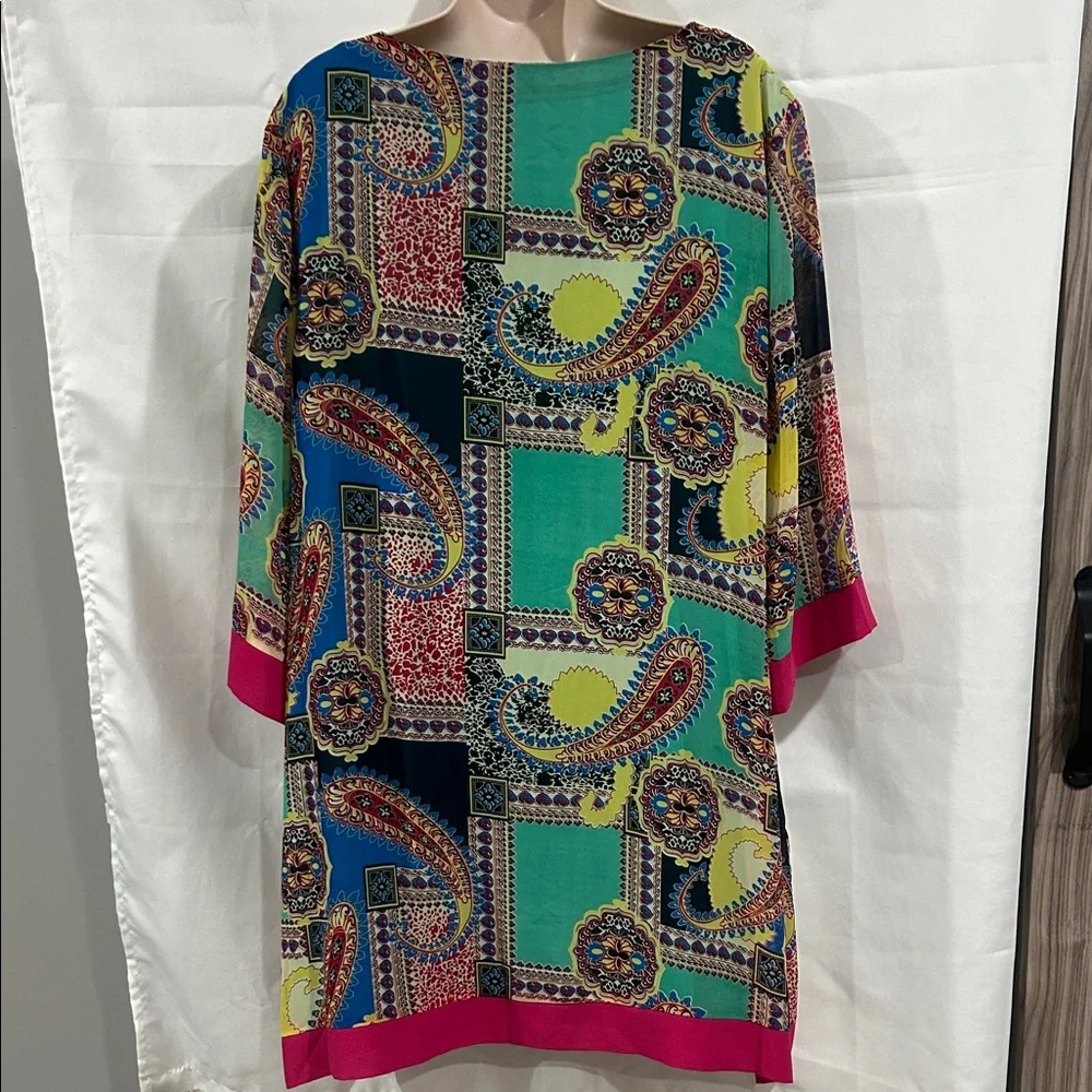 Umgee Multicolor Patchwork Tunic - Picture 6 of 8
